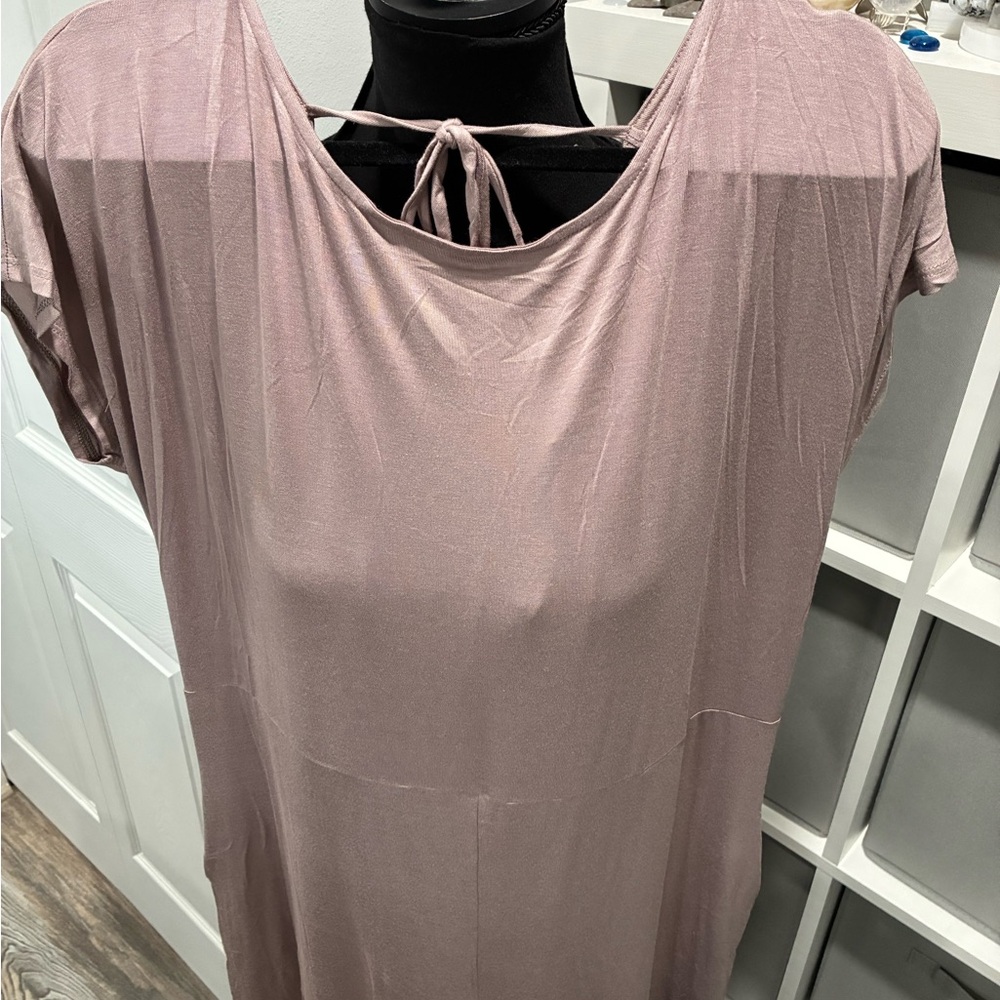 Easel Mauve/Mocha Wide Leg Jumpsuit - Picture 2 of 8